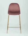 Стул полубарный Stool Group Валенсия велюр розовый золотые ножки УТ000004429