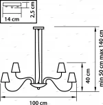 Подвесная большая люстра Lightstar Diafano 758162 (220V, на тросе)