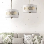 Подвесная люстра Maytoni Farn H428-PL-03-WG (220V, на цепи, листья)