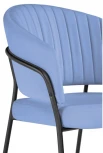 Стул Woodville на металлокаркасе Лео голубой / черный 551056