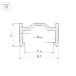 Профиль пластиковый ARH-CH15-2000-PVC (Пластик) 027091 Arlight ARH