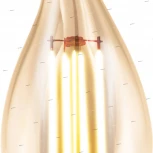 Лампочка светодиодная филаментная E14 4W 220V 220 lm 2200K белое теплое свечение Eglo Lm_led_e14 11559