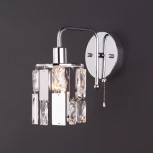 Бра Eurosvet Scoppio 10101/1 хром/прозрачный хрусталь Strotskis (220V, выключатель)