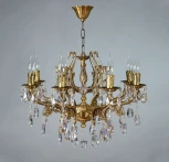 Подвесная люстра Ambiente by Brizzi Ferro 8828/8 AB Tear Drop (220V, хрусталь Asfour, на цепи, подсвечник, свеча)