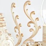 Бра Eurosvet 3281 3281/2 белый с золотом / тонированный хрусталь (220V, хрусталь Strotskis, подвески, подсвечник, свеча)