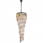 Подвесная люстра Divinare Charlotte 3011/01 SP-15 (220V, хрусталь, на цепи)
