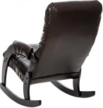 Кресло-качалка Модель 67 Венге текстура, к/з Varana DK-BROWN Leset