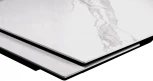 Стол SFE140 Керамика Белый мрамор/подстолье черное/опоры черные (2 уп.) Dikline 00-00062493