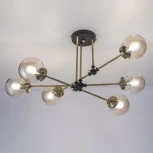 Потолочная люстра на штанге Citilux Планета CL105165 (220V, шарики, молекулы)