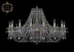 Подвесная большая люстра Art Classic 11.11 11.11.16.360.Gd.Sp (220V, хрусталь, на цепи, подсвечник, свеча)