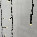Гирлянда Бахрома 3,1 x 0,5 м тепло-белая 24В, 150 LED, провод черный ПВХ, IP54 Laitcom PIL150-11-1WW