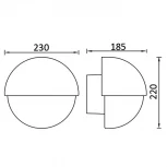 Настенный светильник уличный Oasis Light 1842