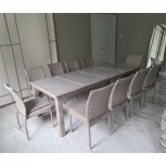 Комплект плетеной мебели Afina T438/Y380C-W85 Latte (10+1) + подушки