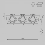 Встраиваемый светильник Atom GU10 3x50Вт Maytoni Technical DL024-2-03W (220V)