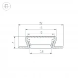 Профиль MIC-FS-2000 ANOD BLACK (Arlight, Алюминий) 040019