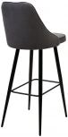 Барный стул NEPAL-BAR СЕРЫЙ #27, велюр/ черный каркас (H=78cm) M-City 461MC05091