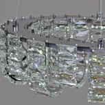 Подвесная люстра светодиодная с регулировкой цветовой температуры Reluce 33051-0.4-600 CR (220V, хрусталь, на тросе)