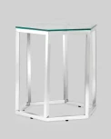 Журнальный стол Stool Group ГЕКС серебро УТ000004638
