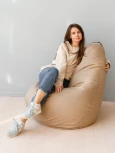 Кресло мешок Dreambag Груша Бежевая Рогожка (XL, Классический) 5016021