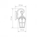 Настенный фонарь уличный Elektrostandard Mira D черное золото (220V, IP33)
