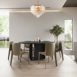 Подвесная люстра хрустальная на штанге Arte Milano Sorrento-5509 375509/6/300/390 GD (220V)