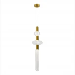 Подвесной светильник ST Luce Tacche SL6117.203.03 Латунь/Золотой, Прозрачный LED 3*3W 3000K (220V, на проводе)