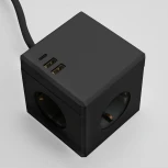 Удлинитель 3-х местный с заземлением 2хUSB Type A+C Stekker Comfort 49657