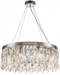 Подвесная люстра Indigo Anna V000385 (220V, хрусталь, на тросе, круглые)