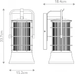 Настенный уличный светильник Eurofase QN-RIVAMAR-S-BLK-GD (220V, IP44)