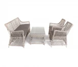 Лаунж-зона из искусственного ротанга на 4 персоны, цвет бежевый 4SIS Асти AS2C2JT-4-SET beige