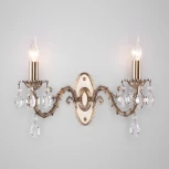 Бра Eurosvet Favola 10102/2 античная бронза/прозрачный хрусталь Strotskis