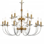 Подвесная люстра ярусная Stilfort Glass 1050/03/15P (220V, хрусталь, на цепи, свеча)