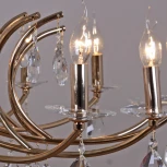 Подвесная люстра ILLUMICO IL2326-16POR-39 GD (220V, хрусталь, на цепи, подсвечник, свеча)