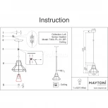 Подвесной светильник Maytoni Gosford T452-PL-01-GR (220V, на проводе)