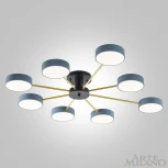 Потолочная люстра на штанге Arte Milano Ferrara 252006/8 Bk/Gr (LED, 220V, круглые)