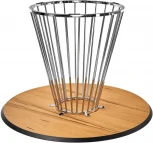 Стол Bradex Home Liverpool диам.110см, шпон орех лучевой набор, с хромированными ножками (RF 0519)