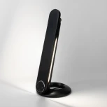 Офисная настольная лампа с беспроводным ЗУ складываемая Eurosvet Action 80428/1 черный (LED, 220V, диммер, сенсорный выключатель)