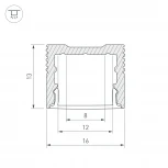 Профиль SL-SLIM-H13M-2000 ANOD (Алюминий) 023718 Arlight SL-SLIM