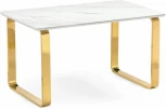 Керамический стол Селена 160 (Селена 4 160х90х77 белый мрамор / золото) Notta арт.572187