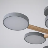 Потолочная люстра Wi-Fi на штанге Turna L6 Grey By ImperiumLoft Turna-B01 (LED, 220V, голосовое управление, умный дом - Алиса)