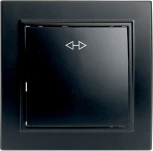 Переключатель одноклавишный перекрестный (черный) Stekker Эрна 39927