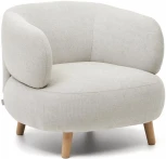 Luisa Кресло жемчужное с ножками из массива бука La Forma (ex Julia Grup) арт.177085