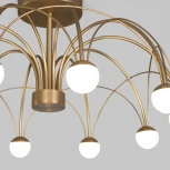 Потолочная люстра на штанге Eurosvet Ragno 90031/10 LED золото (220V, шарики)