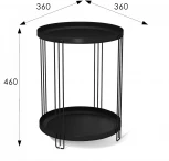 Столик журнальный SHT-CT31 чёрный муар от фабрики Mebelik