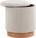 Пуф с ящиком Холли S букле серый, Stool Group