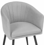 Стул на металлокаркасе Woodville Валета серый / черный