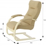 Кресло для отдыха Аспен, Ткань Мальта 03, каркас дуб шампань от фабрики Mebelik