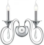 Бра Lumion Laoka 8032/2W металл/хрусталь, хром/прозрачный E14 2*40W 220V (подвески, подсвечник, свеча)