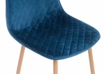 Обеденный стул на металлокаркасе Woodville Capri dark blue / wood 11842