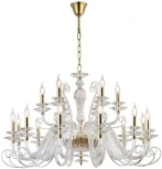 Подвесная люстра Newport 8570 8576+12/C gold polished (220V, на цепи, подсвечник, свеча)